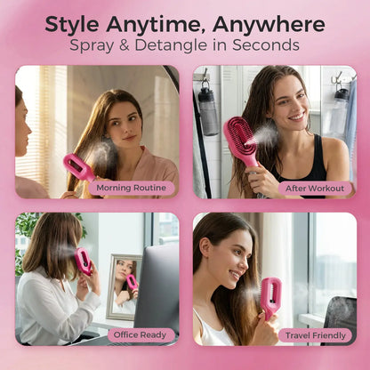 Say goodbye to frizz and tangles with the Labhairs 2-in-1 Mist Hair Brush in Hot Pink! 💖✨ Hydrate, smooth, and detangle effortlessly with this easy-to-use spray bottle. #HairCare #FrizzFree #BeautyEssentials