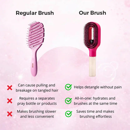 Say goodbye to frizz and tangles with the Labhairs 2-in-1 Mist Hair Brush in Hot Pink! 💖✨ Hydrate, smooth, and detangle effortlessly with this easy-to-use spray bottle. #HairCare #FrizzFree #BeautyEssentials